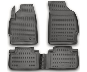 ΠΑΤΑΚΙΑ ΣΕ ΣΚΑΦΗ TPE ΛΑΣΤΙΧΟ ΓΙΑ FORD ESCAPE 2007+  ΣΕ ΑΝΘΡΑΚΙ ΣΚΟΥΡΟ ΓΚΡΙ ΧΡΩΜΑ NOVLINE - 3 ΤΕΜ.