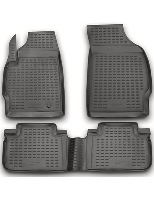ΠΑΤΑΚΙΑ ΣΕ ΣΚΑΦΗ TPE ΛΑΣΤΙΧΟ ΓΙΑ FORD ESCAPE 2007+  ΣΕ ΑΝΘΡΑΚΙ ΣΚΟΥΡΟ ΓΚΡΙ ΧΡΩΜΑ NOVLINE - 3 ΤΕΜ.