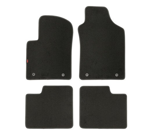 Lampa - Πατάκια μοκέτα μαύρα για Fiat 500 3d 07/07>11/24 για προστασία του εσωτερικού από βρωμιά νερό και φθορές, με αντιολισθητικό σχεδιασμό και σταθερή εφαρμογή για ασφαλή συγκράτηση στο δάπεδο του οχήματος – 4 τεμ. (L2338.2)