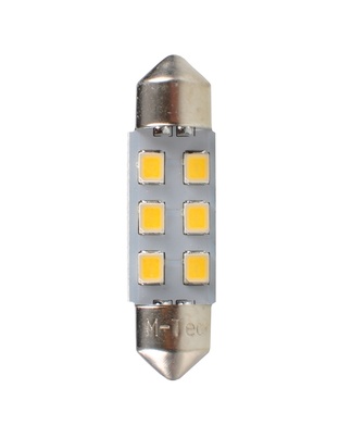 ΛΑΜΠΑΚΙΑ ΠΛΑΦΟΝΙΕΡΑΣ C5W 12V SV8.5 36mm 0,5W 6xSMD2835 LED OSRAM ΛΕΥΚΟ  BLISTER 2ΤΕΜ. M-TECH