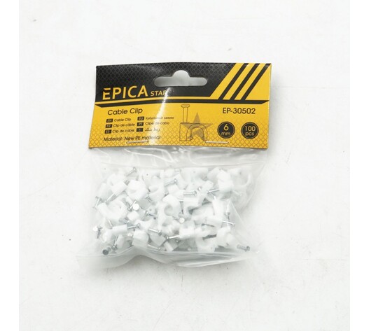 CABLE CLIP 6mm 100pcs EPICA STAR TO-EP-30502