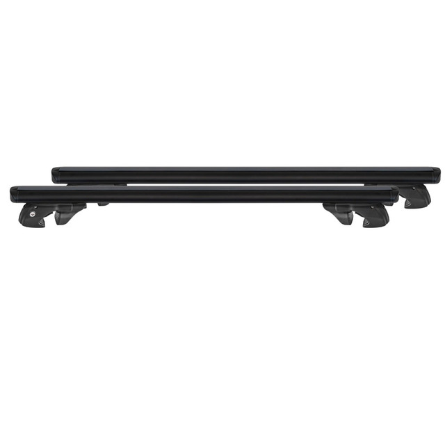 MENABO ΜΠΑΡΕΣ ΟΡΟΦΗΣ ΑΛΟΥΜΙΝΙΟΥ FENDER 118 cm ΣΕ ΜΑΥΡΟ ΧΡΩΜΑ ΓΙΑ Isuzu Rodeo 5 doors 1998>2004 ΜΕ RAISED RAILS - 2 ΤΕΜ. (14660/MB)