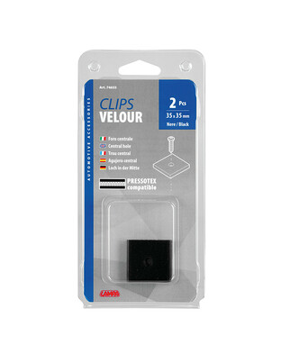 ΚΛΙΠ STRATCH ΣΥΓΚΡΑΤΗΣΗΣ ΑΝΤΙΚΕΙΜΕΝΩΝ ΒΙΔΩΤΑ 35x35mm VELOUR CLIPS  LAMPA - 2 ΤΕΜ