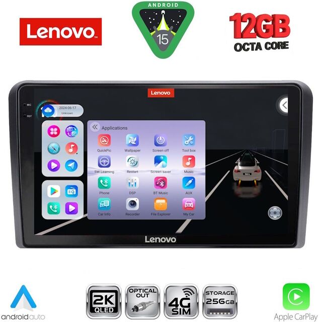 LENOVO SSZ 12131_CPA (9inc) MULTIMEDIA TABLET for FIAT 500 mod. 2016-2024