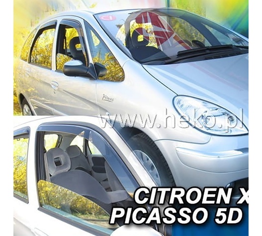 ΑΝΕΜΟΘΡΑΥΣΤΕΣ ΓΙΑ CITROEN XSARA PICASSO 5D 1999-2012 ΖΕΥΓΑΡΙ ΑΠΟ ΕΥΚΑΜΠΤΟ ΦΙΜΕ ΠΛΑΣΤΙΚΟ HEKO - 2 ΤΕΜ.