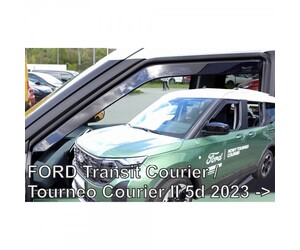 ΑΝΕΜΟΘΡΑΥΣΤΕΣ ΓΙΑ FORD TRANSIT COURIER / TOURNEO COURIER 5D 2023+ ΣΕΤ ΑΥΤΟΚΙΝΗΤΟΥ ΑΠΟ ΕΥΚΑΜΠΤΟ ΦΙΜΕ ΠΛΑΣΤΙΚΟ HEKO - 4 ΤΕΜ