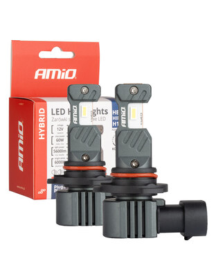 Amio - ΛΑΜΠΕΣ LED HΒ3 9005 / HIR1 / H10 12V 60W 6.000K 5.600lm +400% LED CAN-BUS HYBRID SERIES - 2 ΤΕΜ. (04117/AM)