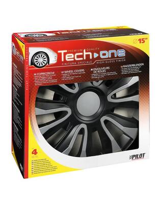 ΤΑΣΙΑ AVALONE SILVERΚΑΙBLACK 15 INCH ΑΣΗΜΙ/ΜΑΥΡΟ ΣΕΤ