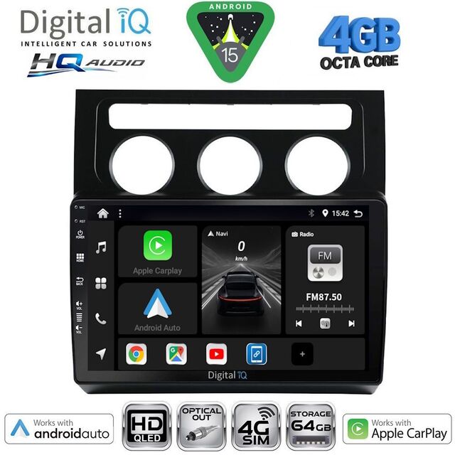 DIGITAL IQ BXK 19767CL_CPAA (10inc) MULTIMEDIA TABLET for VW TOURAN mod. 2003-2010 with CLIMA