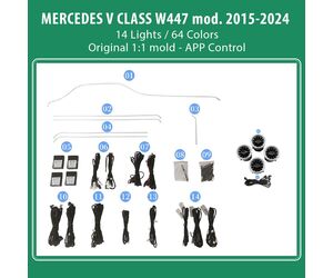 DIQ AMBIENT MERCEDES V CLASS CKCP (Digital iQ Ambient Light Kit MERCEDES V CLASS (W447) mod. 2015-2024)
