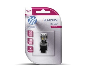 P27/7W 3157 12/24V W2.5x16q 4,2W 14xSMD LED ΛΕΥΚΟ CANBUS BLISTER  M-TECH -1ΤΕΜ.