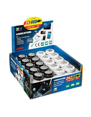 Στάντ Φορτιστές Αναπτήρα USB 12/24V 2100mA 5V- Στάντ με 20 φορτιστές