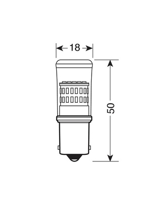 P21W 12-28V BA15s MEGA-LED48 6.500K 370lm ΔΙΑΘΛΑΣΗΣ (ΜΟΝΟΠΟΛΙΚΟ) BLISTER 1 ΤΕΜ.