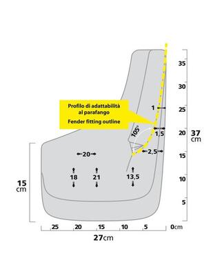 ΛΑΣΠΩΤΗΡΕΣ SPLASH-GUARDS CONTOUR SUV 27x37cm TYPE-8 2ΤΕΜ.