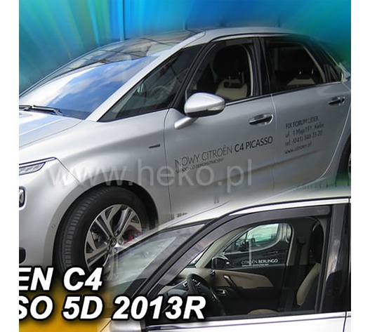 ΑΝΕΜΟΘΡΑΥΣΤΕΣ ΓΙΑ CITROEN C4 PICASSO / GRAND MK2 5D 2013-2020 ΖΕΥΓΑΡΙ ΑΠΟ ΕΥΚΑΜΠΤΟ ΦΙΜΕ ΠΛΑΣΤΙΚΟ HEKO - 2 ΤΕΜ.
