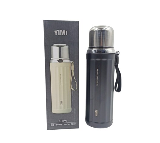 ΑΝΟΞΕΙΔΩΤΟ ΘΕΡΜΟΣ 630ml ΜΑΥΡΟ YIMI-BW-025