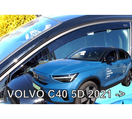 ΑΝΕΜΟΘΡΑΥΣΤΕΣ ΓΙΑ VOLVO C40 5D 2021+  ΖΕΥΓΑΡΙ ΑΠΟ ΕΥΚΑΜΠΤΟ ΦΙΜΕ ΠΛΑΣΤΙΚΟ HEKO - 2 ΤΕΜ.