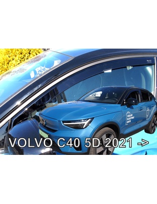 ΑΝΕΜΟΘΡΑΥΣΤΕΣ ΓΙΑ VOLVO C40 5D 2021+  ΖΕΥΓΑΡΙ ΑΠΟ ΕΥΚΑΜΠΤΟ ΦΙΜΕ ΠΛΑΣΤΙΚΟ HEKO - 2 ΤΕΜ.