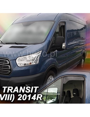 ΑΝΕΜΟΘΡΑΥΣΤΕΣ ΓΙΑ FORD TRANSIT 8 2013+ ΚΟΝΤΟ ΖΕΥΓΑΡΙ ΑΠΟ ΕΥΚΑΜΠΤΟ ΦΙΜΕ ΠΛΑΣΤΙΚΟ HEKO - 2 ΤΕΜ.