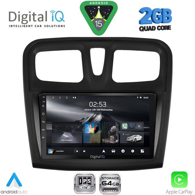 DIGITAL IQ RSD 1108SQ_CPA (9inc) MULTIMEDIA TABLET for DACIA LOGAN – SANDERO mod. 2012-2019