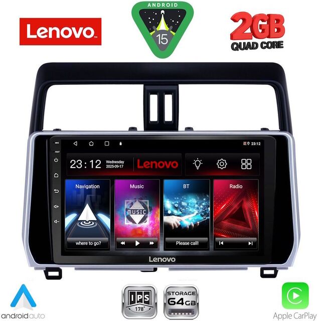 LENOVO LVD 2739_CPA (10inc) MULTIMEDIA TABLET for TOYOTA LAND CRUISER - PRADO mod. 2019-2023