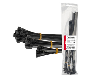 Amio - ΔΕΜΑΤΙΚΑ/ΔΕΤΙΚΑ ΚΑΛΩΔΙΩΝ TIE WRAP(ΤΑΙΡΑΠ) 3.6x200mm / 3.6x300mm / 4.6x350mm ΜΑΥΡΟ ΧΡΩΜΑ ΣΕΤ - 60 ΤΕΜ. (04315/AM)