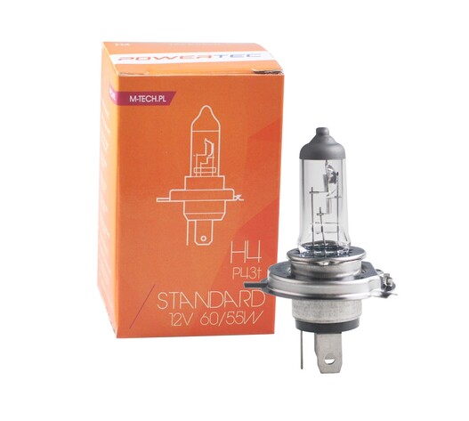 H4 12V 60/55W P43t POWERTEC STANDARD ΑΛΟΓΟΝΟΥ ΚΟΥΤΙ  M-TECH - 1ΤΕΜ.