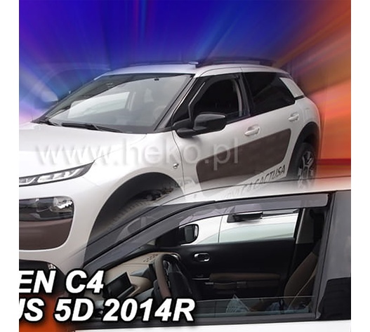 ΑΝΕΜΟΘΡΑΥΣΤΕΣ ΓΙΑ CITROEN C4 CACTUS 5D 2014-2018 ΖΕΥΓΑΡΙ ΑΠΟ ΕΥΚΑΜΠΤΟ ΦΙΜΕ ΠΛΑΣΤΙΚΟ HEKO - 2 ΤΕΜ.