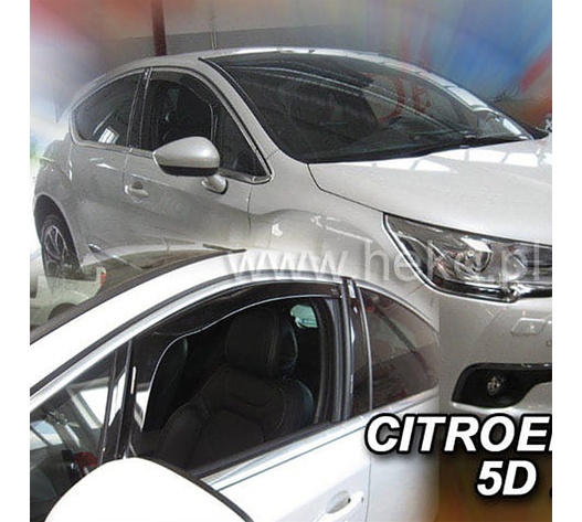 ΑΝΕΜΟΘΡΑΥΣΤΕΣ ΓΙΑ CITROEN DS4 5D 2011-2018 ΖΕΥΓΑΡΙ ΑΠΟ ΕΥΚΑΜΠΤΟ ΦΙΜΕ ΠΛΑΣΤΙΚΟ HEKO - 2 ΤΕΜ.
