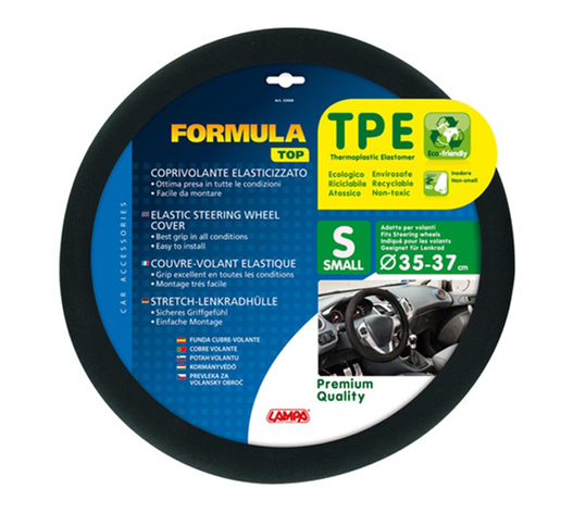 Lampa Κάλυμμα Τιμονιού Αυτοκινήτου Formula One Premium 35-37εκ. Άοσμο Αντιιδρωτικό Ευρείας κάλυψης¨Μαύρο 1-τεμ. (L3306.9)