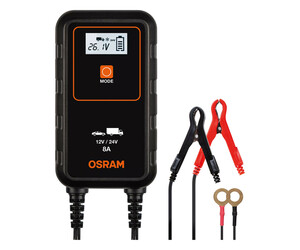 OSRAM - ΦΟΡΤΙΣΤΗΣ/ΣΥΝΤΗΡΗΤΗΣ ΜΠΑΤΑΡΙΑΣ ΜΕ ΟΘΟΝΗ LCD τάση λειτουργίας 12/24V απόδοσης 70-150Ah ένταση ρεύματος 0-8A για Επιβατικά Αυτοκίνητα και Φορτηγά - 1 τεμ. (L.OEBCS908/OA)