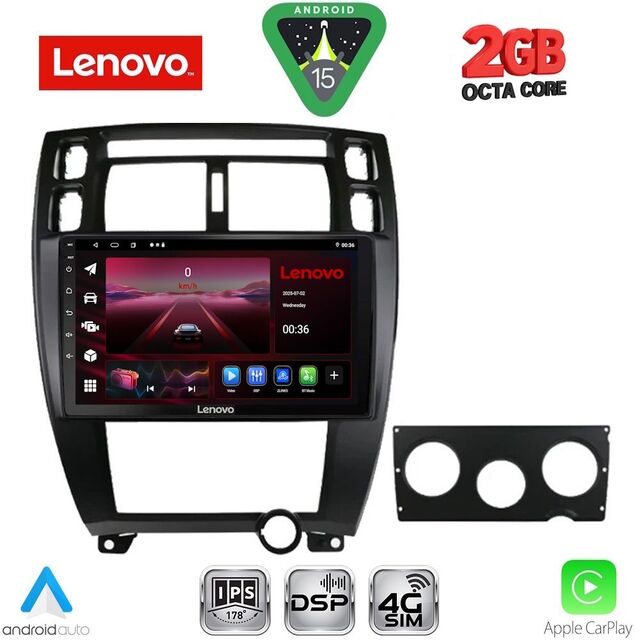 LENOVO LVF 5241BL_CPA (10inc) MULTIMEDIA TABLET for HYUNDAI TUCSON mod. 2004-2010 (BLACK)