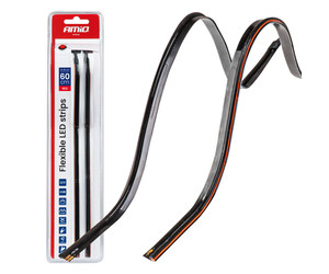 Amio – Ταινία LED COB 12V Κόκκινη 2x30cm Flexible Πλαϊνού Φωτισμού για Σήμανση & Δυναμικό Φως – Σετ 2 Τεμ. (04576/AM)
