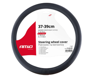Amio - ΚΑΛΥΜΜΑ ΤΙΜΟΝΙΟΥ 37-39CM SWC-27 ΜΑΥΡΟ ΜΕ ΔΙΑΜΑΝΤΑΚΙΑ - 1 τεμ. (02564/AM)