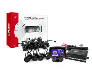 Amio – Σύστημα Παρκαρίσματος 12V με 8 Αισθητήρες GOLD 18mm Μαύρο & Οθόνη LED GRAF για Απόλυτο Έλεγχο Απόστασης και Ασφαλές Παρκάρισμα – 1 Τεμ. (01605/AM)
