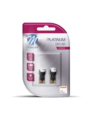 T10 W5W 12V W2.1x9.5d 1,6W 1xHP LED ΛΕΥΚΟ CAN-BUS BLISTER 2ΤΕΜ. M-TECH