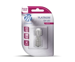 PY21W 12/24V BAU15s 2,8W 450lm 4xHP LED CANBUS ΚΙΤΡΙΝΟ BLISTER M-TECH -1ΤΕΜ.