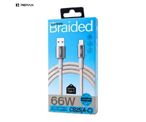 REMAX CB25-AC WHITE 66W FAST CHARGING CABLE (USB-A to USB-C)