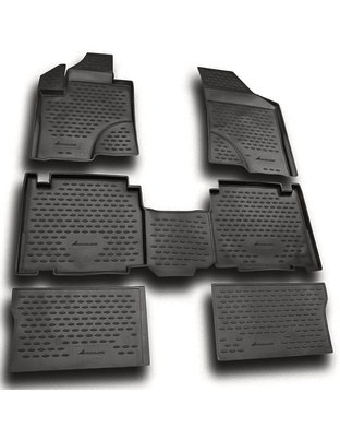 ΠΑΤΑΚΙΑ ΣΕ ΣΚΑΦΗ TPE ΛΑΣΤΙΧΟ ΓΙΑ HYUNDAI ix-55 2008-2015  ΣΕ ΑΝΘΡΑΚΙ ΣΚΟΥΡΟ ΓΚΡΙ ΧΡΩΜΑ NOVLINE - 6 ΤΕΜ.