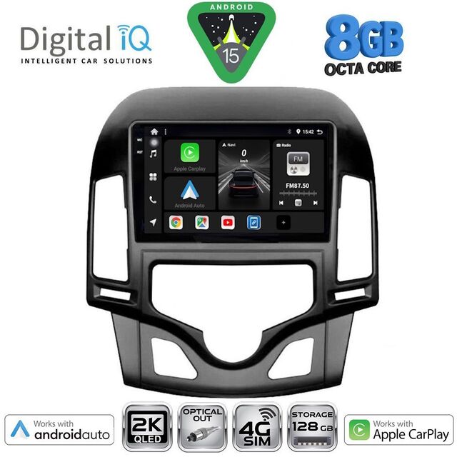 DIGITAL IQ BXK 20231_CPAA CLIMA (9inc) MULTIMEDIA TABLET for HYUNDAI i30 mod. 2007-2012