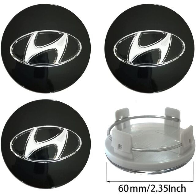 Τάπες για κέντρο ζάντας μαύρες - Hyundai