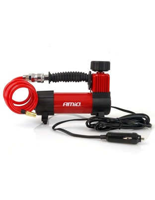 Amio - ΚΟΜΠΡΕΣΕΡ ΑΕΡΑ ΕΛΑΣΤΙΚΩΝ ΜΕΤΑΛΛΙΚΟ ACOMP-05 12V 100psi 7bar 28l/min ΜΕ ΦΙΣ ΑΝΑΠΤΗΡΑ ΚΑΙΚΑΛΩΔΙΟ 300cm - 1 ΤΕΜ. (02179/AM)