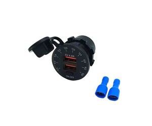 ΦΟΡΤΙΣΤΗΣ ΑΥΤΟΚΙΝΗΤΟΥ USB ΒΟΛΤΟΜΕΤΡΟ 5V 4.8A CC0139