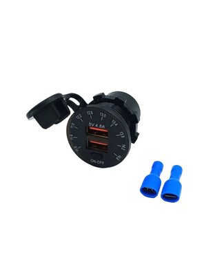 ΦΟΡΤΙΣΤΗΣ ΑΥΤΟΚΙΝΗΤΟΥ USB ΒΟΛΤΟΜΕΤΡΟ 5V 4.8A CC0139