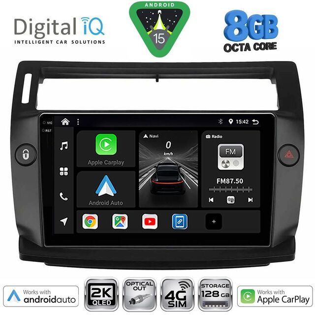DIGITAL IQ BXK 20084BL_CPAA (9inc) MULTIMEDIA TABLET for CITROEN C4  mod. 2004-2011 (BLACK)