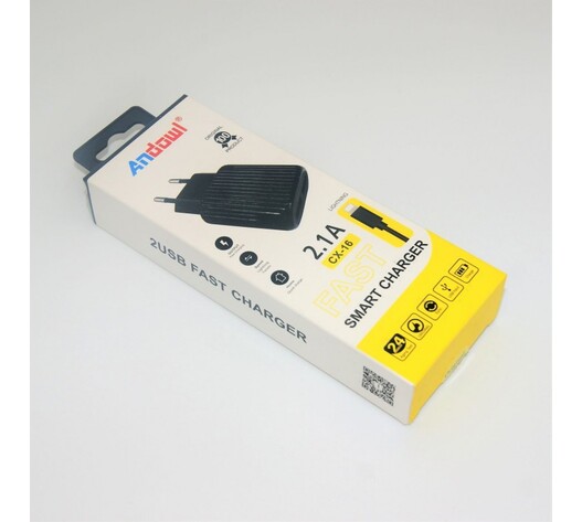 ΦΟΡΤΙΣΤΗΣ ΜΕ 2 ΘΥΡΕΣ 2.1A i-phone ANDOWL AN-CX-16ip