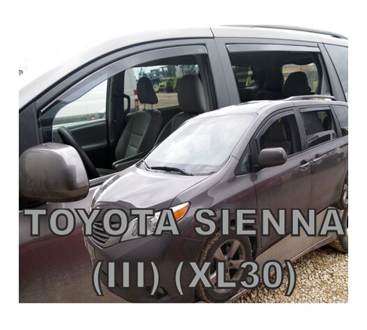 ΑΝΕΜΟΘΡΑΥΣΤΕΣ ΓΙΑ TOYOTA SIENNA III XL30 5D 2010+ ΣΕΤ ΑΥΤΟΚΙΝΗΤΟΥ ΑΠΟ ΕΥΚΑΜΠΤΟ ΦΙΜΕ ΠΛΑΣΤΙΚΟ HEKO - 4 ΤΕΜ.