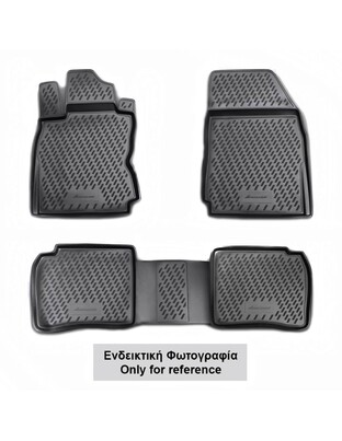 ΠΑΤΑΚΙΑ ΣΕ ΣΚΑΦΗ TPE ΛΑΣΤΙΧΟ ΓΙΑ CITROEN C-CROSSER 5D 2007-2013  ΣΕ ΑΝΘΡΑΚΙ ΣΚΟΥΡΟ ΓΚΡΙ ΧΡΩΜΑ NOVLINE - 4 ΤΕΜ.