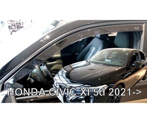 ΑΝΕΜΟΘΡΑΥΣΤΕΣ ΓΙΑ HONDA CIVIC XI 4/5D 2021+ ΖΕΥΓΑΡΙ ΑΠΟ ΕΥΚΑΜΠΤΟ ΦΙΜΕ ΠΛΑΣΤΙΚΟ HEKO - 2 ΤΕΜ.