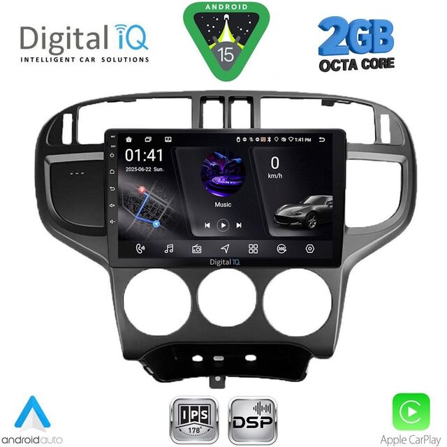 DIGITAL IQ RSF 4240_CPA (9inc) MULTIMEDIA TABLET for HYUNDAI MATRIX mod. 2001-2010